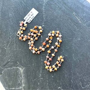 Elegant Multi-Color Faceted Pink Opal  Beaded Necklace 20” long